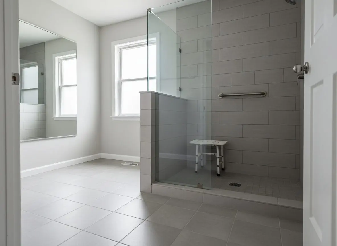 Curbless accessible shower in Macungie