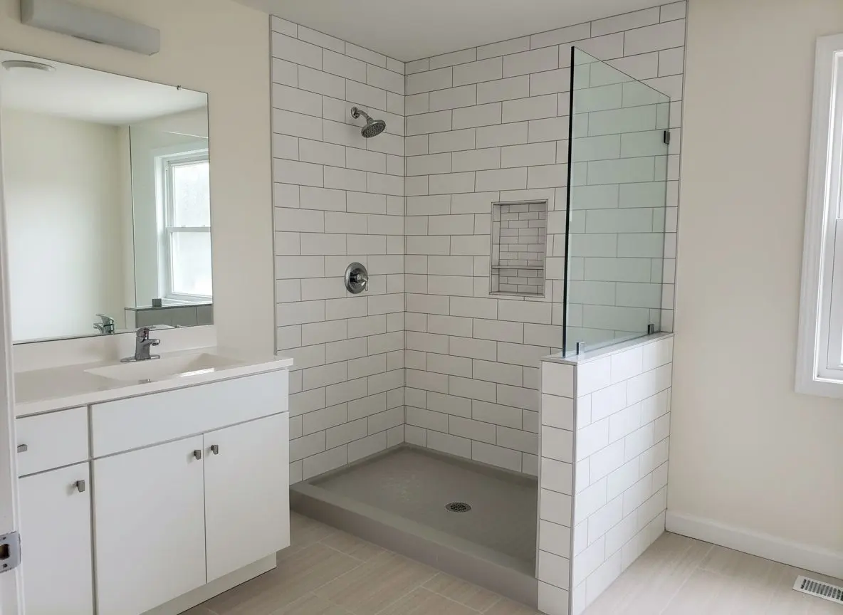 Twin home tub-to-shower in Emmaus