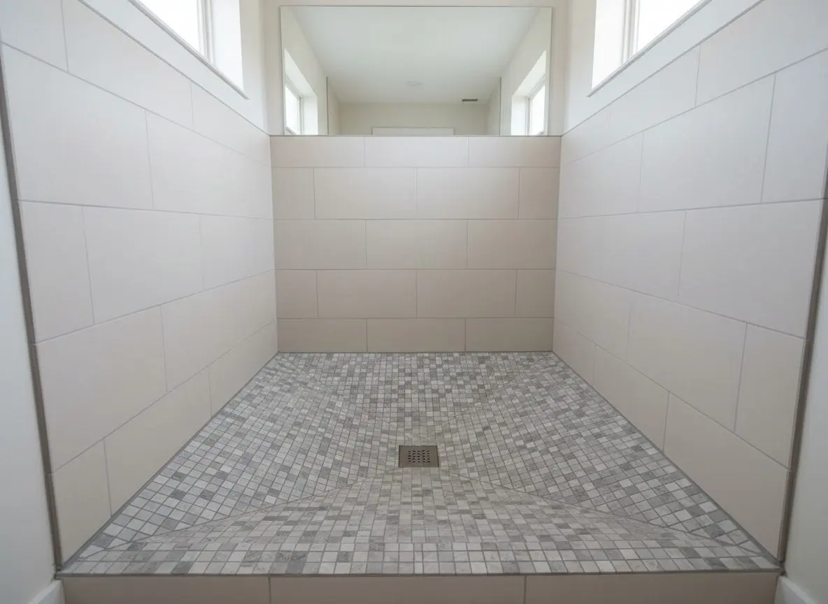 Shower pan rebuild after a leak in Emmaus